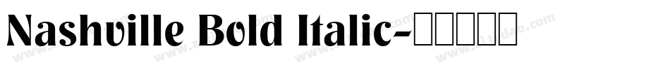 Nashville Bold Italic字体转换
